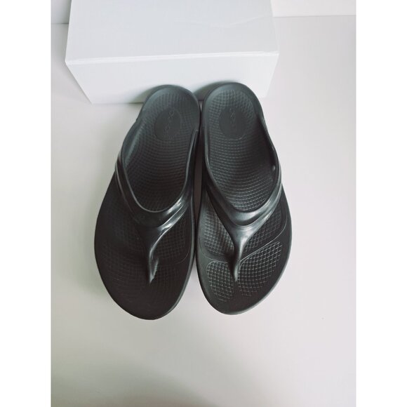 OOFOS OOlala Black Flip Flop Sandals Slip On Comfort Arch Support Women Shoes 11 - Picture 5 of 10